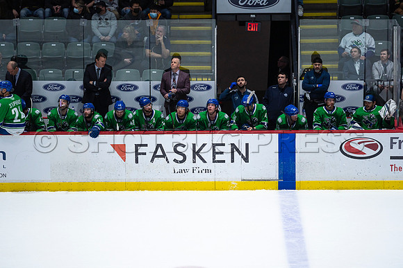 Sun, March 13, 2022 Abbotsford Canucks take Colorado Eagles 5–4 in OT at Abbotsford Event Centre in Abbotsford, BC
