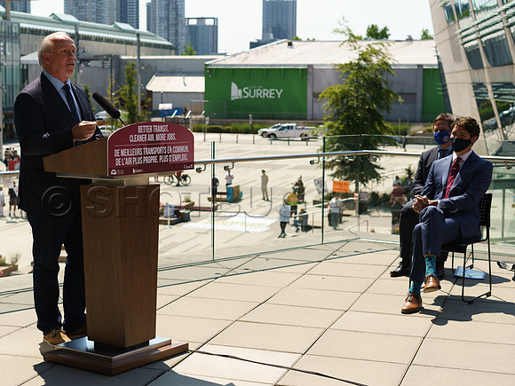 PM Justin Trudeau in Surrey to announce a 1.3 Billion Dollar fund for new Skytrain to Langley