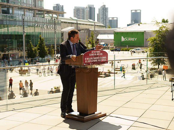 PM Justin Trudeau in Surrey to announce a 1.3 Billion Dollar fund for new Skytrain to Langley