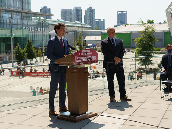 PM Justin Trudeau in Surrey to announce a 1.3 Billion Dollar fund for new Skytrain to Langley