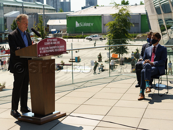 PM Justin Trudeau in Surrey to announce a 1.3 Billion Dollar fund for new Skytrain to Langley