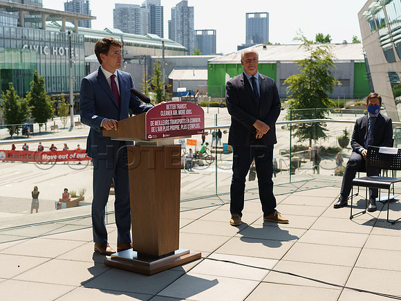 PM Justin Trudeau in Surrey to announce a 1.3 Billion Dollar fund for new Skytrain to Langley