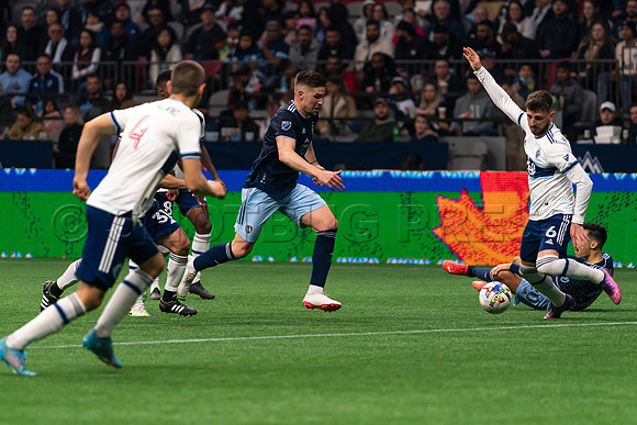 Sat, April 2, 2022 The Vancouver Whitecaps FC clinch a 1-0 win over Sporting Kansas City in Vancouver.