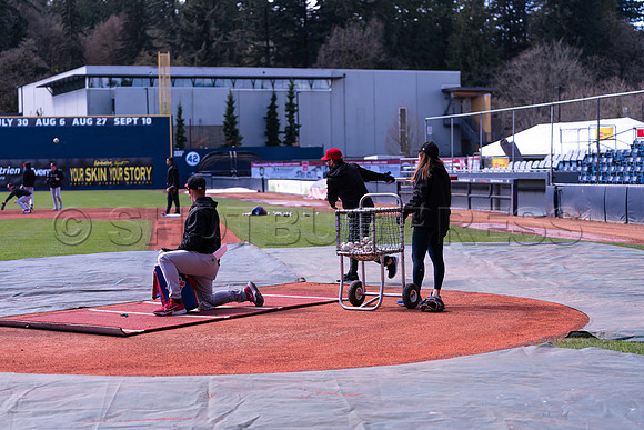 Tue, Apr. 5, 2022 The Vancouver Canadians held practice today at Nat Bailey Stadium