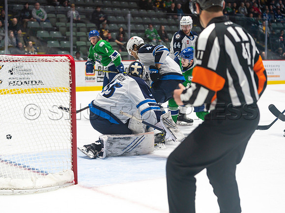 Wed, March 16, 2022 Abbotsford Canucks make an epic comeback to take a 5-4 win in OT against the Manitoba Moose in Abbotsford, BC