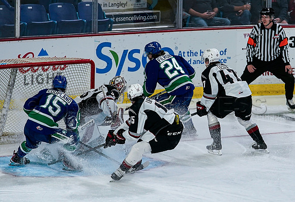 Wes Shaw Swift Current Bronco's at Vancouver Giants  20231013 -86364