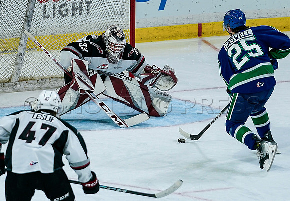 Wes Shaw Swift Current Bronco's at Vancouver Giants  20231013 -86750