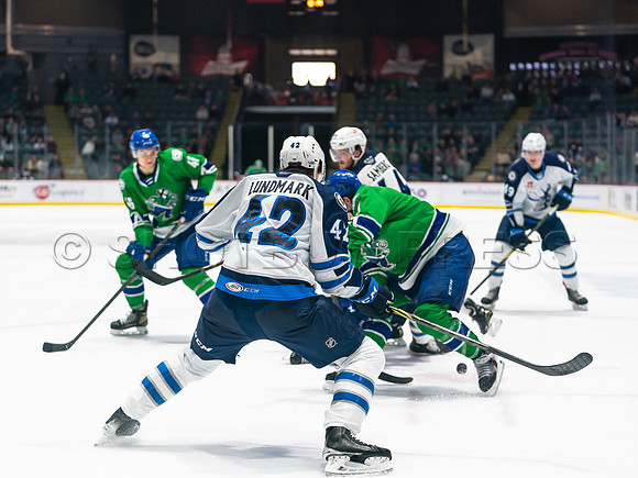 Wed, March 16, 2022 Abbotsford Canucks make an epic comeback to take a 5-4 win in OT against the Manitoba Moose in Abbotsford, BC