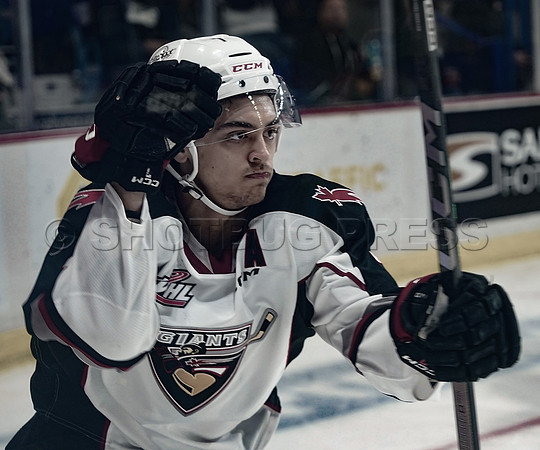 Victoria Royals take the Vancouver Giants 3-2 at Langley Event Centre, in Langley, BC, Canada, October 27, 2023.
