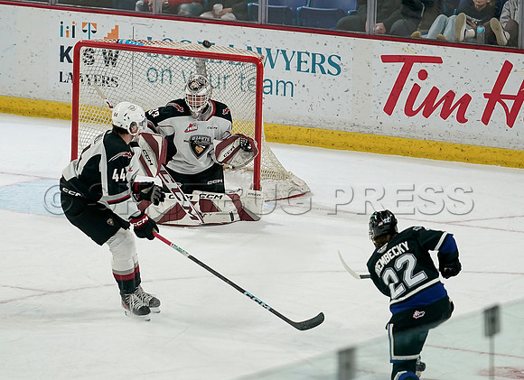 Victoria Royals take the Vancouver Giants 3-2 at Langley Event Centre, in Langley, BC, Canada, October 27, 2023.