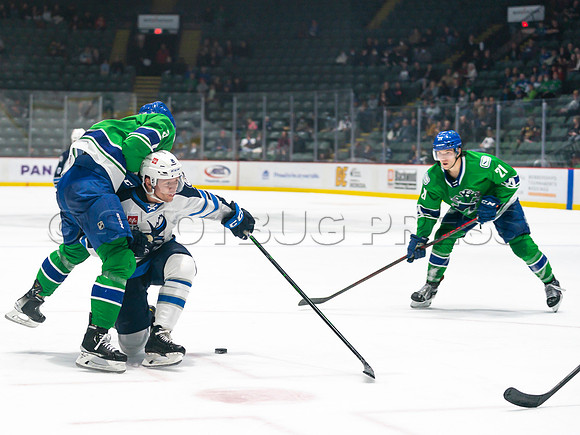 Wed, March 16, 2022 Abbotsford Canucks make an epic comeback to take a 5-4 win in OT against the Manitoba Moose in Abbotsford, BC