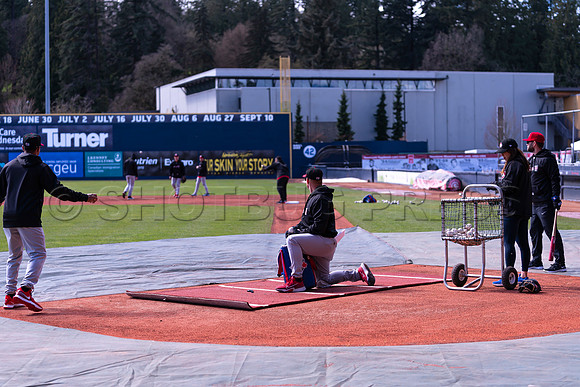 Tue, Apr. 5, 2022 The Vancouver Canadians held practice today at Nat Bailey Stadium