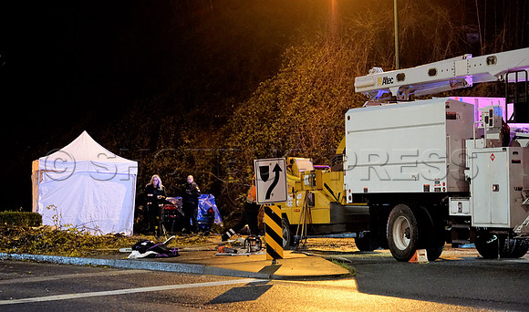 April 12, 2022 One dead after tree crashes on vehicle at Marine Way and River District Crossing in Vancouver