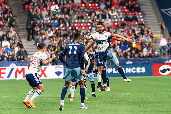 Sat, April 2, 2022 The Vancouver Whitecaps FC clinch a 1-0 win over Sporting Kansas City in Vancouver.