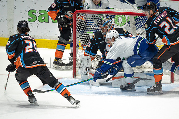 Abbotsford Canucks defeat San Diego Gulls 4-2 on Sunday, Jan 23, 2022 at Abbotsford Centre.