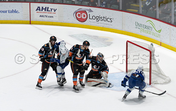 Abbotsford Canucks defeat San Diego Gulls 4-2 on Sunday, Jan 23, 2022 at Abbotsford Centre.