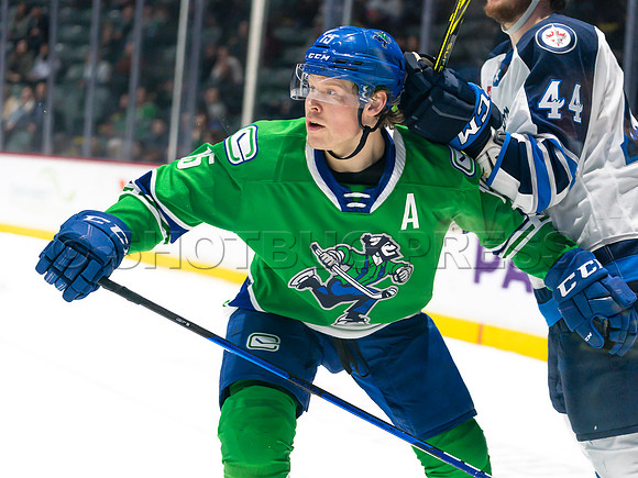 Wed, March 16, 2022 Abbotsford Canucks make an epic comeback to take a 5-4 win in OT against the Manitoba Moose in Abbotsford, BC