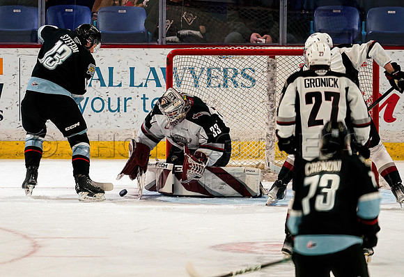 Portland Winterhawks at Vancouver Giants at Langley Event Centre, in Langley, BC, Canada, November 10, 2023.