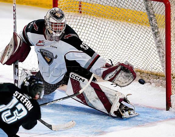 Portland Winterhawks at Vancouver Giants at Langley Event Centre, in Langley, BC, Canada, November 10, 2023.