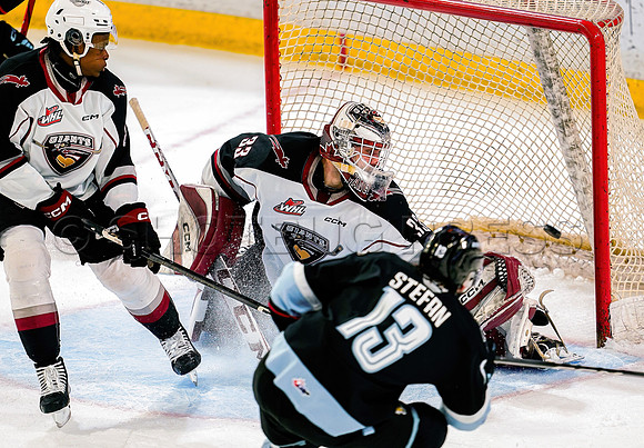 Portland Winterhawks at Vancouver Giants at Langley Event Centre, in Langley, BC, Canada, November 10, 2023.