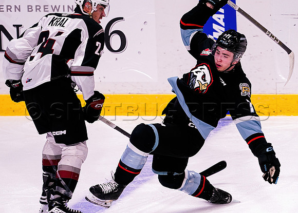 Portland Winterhawks at Vancouver Giants at Langley Event Centre, in Langley, BC, Canada, November 10, 2023.