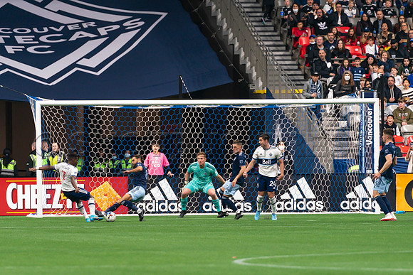 Sat, April 2, 2022 The Vancouver Whitecaps FC clinch a 1-0 win over Sporting Kansas City in Vancouver.