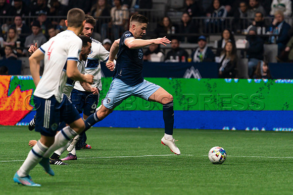Sat, April 2, 2022 The Vancouver Whitecaps FC clinch a 1-0 win over Sporting Kansas City in Vancouver.