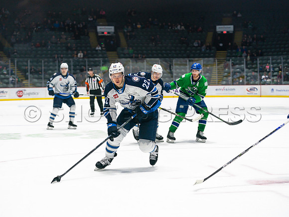 Wed, March 16, 2022 Abbotsford Canucks make an epic comeback to take a 5-4 win in OT against the Manitoba Moose in Abbotsford, BC