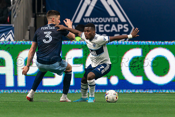 Sat, April 2, 2022 The Vancouver Whitecaps FC clinch a 1-0 win over Sporting Kansas City in Vancouver.