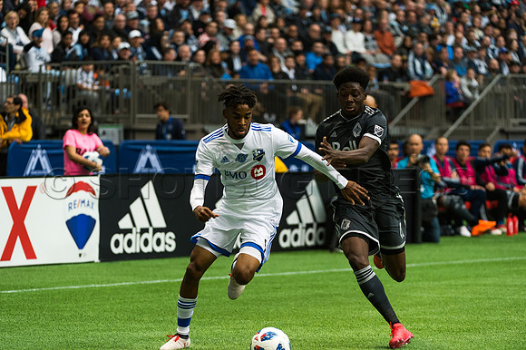 March 4/2018 Vancouver Whitecaps win 2018 season opener at BC Place Stadium in Vancouver against the Montreal Impact 2 to 1.