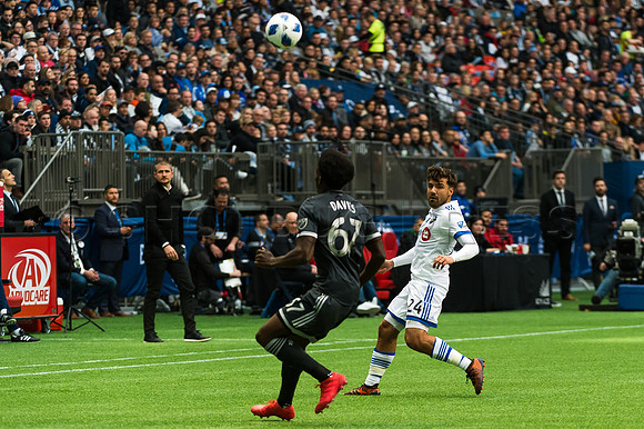 March 4/2018 Vancouver Whitecaps win 2018 season opener at BC Place Stadium in Vancouver against the Montreal Impact 2 to 1.
