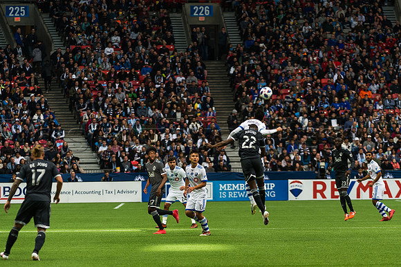 March 4/2018 Vancouver Whitecaps win 2018 season opener at BC Place Stadium in Vancouver against the Montreal Impact 2 to 1.