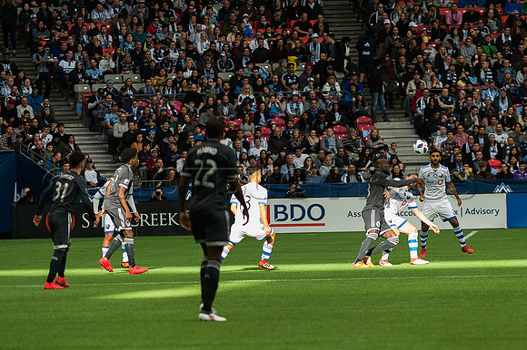 March 4/2018 Vancouver Whitecaps win 2018 season opener at BC Place Stadium in Vancouver against the Montreal Impact 2 to 1.