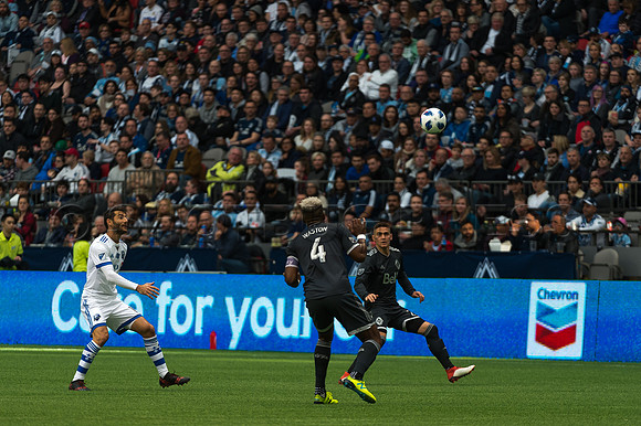 March 4/2018 Vancouver Whitecaps win 2018 season opener at BC Place Stadium in Vancouver against the Montreal Impact 2 to 1.