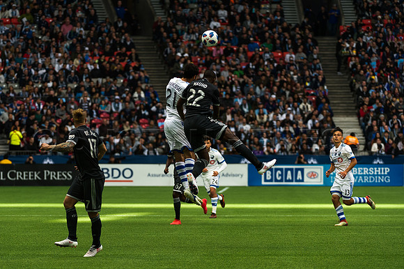 March 4/2018 Vancouver Whitecaps win 2018 season opener at BC Place Stadium in Vancouver against the Montreal Impact 2 to 1.