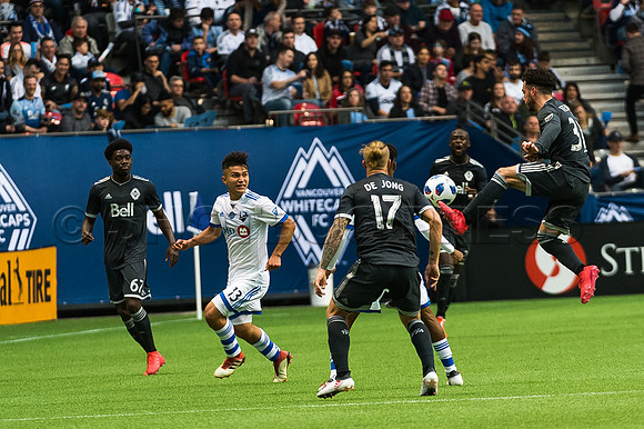 March 4/2018 Vancouver Whitecaps win 2018 season opener at BC Place Stadium in Vancouver against the Montreal Impact 2 to 1.