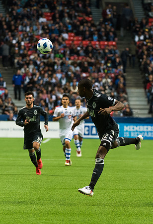 March 4/2018 Vancouver Whitecaps win 2018 season opener at BC Place Stadium in Vancouver against the Montreal Impact 2 to 1.