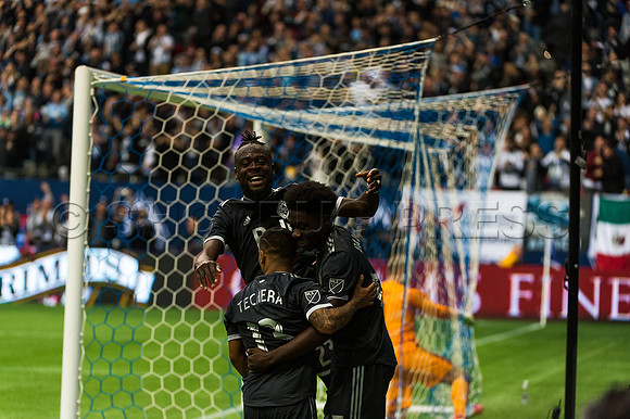 March 4/2018 Vancouver Whitecaps win 2018 season opener at BC Place Stadium in Vancouver against the Montreal Impact 2 to 1.