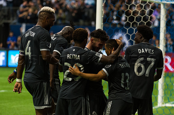 March 4/2018 Vancouver Whitecaps win 2018 season opener at BC Place Stadium in Vancouver against the Montreal Impact 2 to 1.