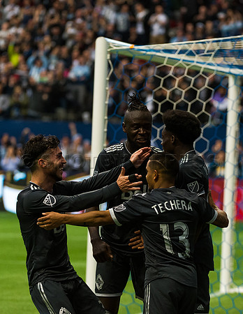 March 4/2018 Vancouver Whitecaps win 2018 season opener at BC Place Stadium in Vancouver against the Montreal Impact 2 to 1.