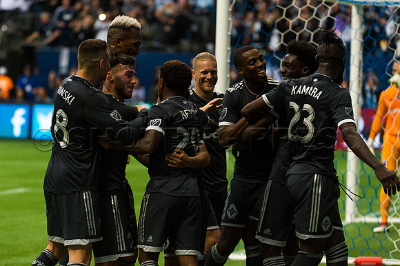 March 4/2018 Vancouver Whitecaps win 2018 season opener at BC Place Stadium in Vancouver against the Montreal Impact 2 to 1.