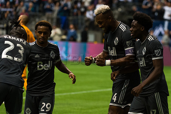 March 4/2018 Vancouver Whitecaps win 2018 season opener at BC Place Stadium in Vancouver against the Montreal Impact 2 to 1.