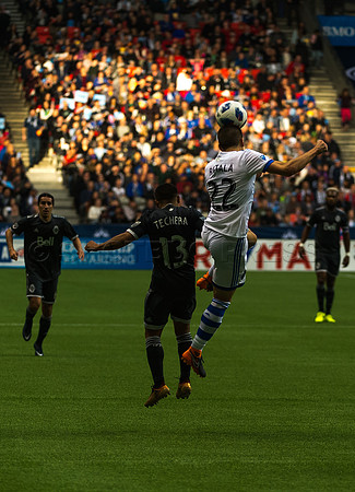 March 4/2018 Vancouver Whitecaps win 2018 season opener at BC Place Stadium in Vancouver against the Montreal Impact 2 to 1.