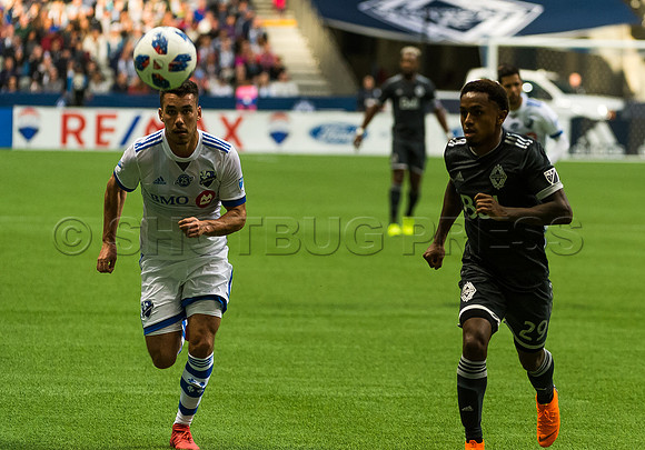 March 4/2018 Vancouver Whitecaps win 2018 season opener at BC Place Stadium in Vancouver against the Montreal Impact 2 to 1.