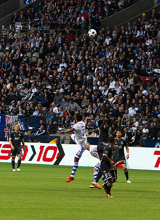 March 4/2018 Vancouver Whitecaps win 2018 season opener at BC Place Stadium in Vancouver against the Montreal Impact 2 to 1.