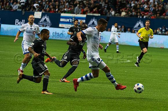 March 4/2018 Vancouver Whitecaps win 2018 season opener at BC Place Stadium in Vancouver against the Montreal Impact 2 to 1.