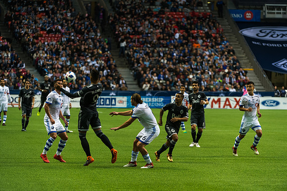 March 4/2018 Vancouver Whitecaps win 2018 season opener at BC Place Stadium in Vancouver against the Montreal Impact 2 to 1.
