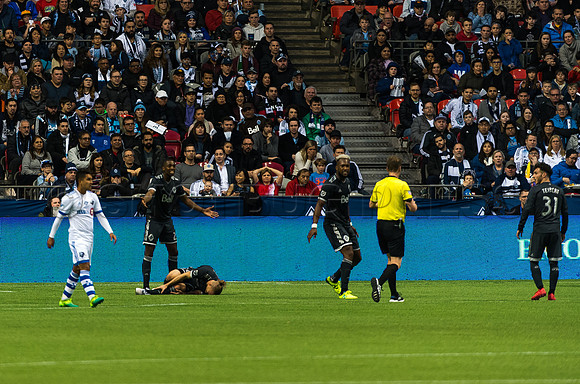 March 4/2018 Vancouver Whitecaps win 2018 season opener at BC Place Stadium in Vancouver against the Montreal Impact 2 to 1.