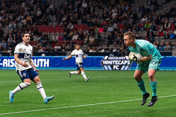 Sat, April 2, 2022 The Vancouver Whitecaps FC clinch a 1-0 win over Sporting Kansas City in Vancouver.