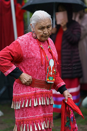 Thurs, May 5, 2022 Red Dress Day in support of missing and murdered Indigenous women.